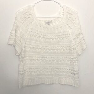 Women’s American Eagle Outfitters Loose Knit Sweater Top,Small, White